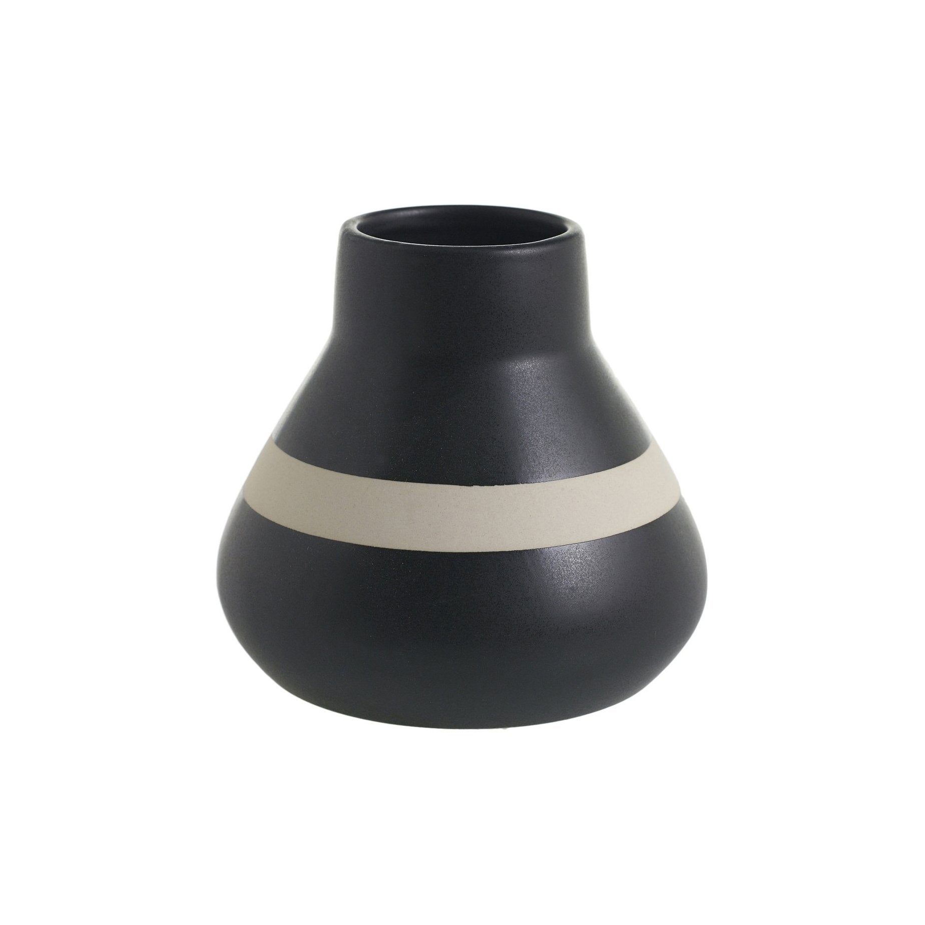 Frankel One Stripe Vase - Black Rooster Maison