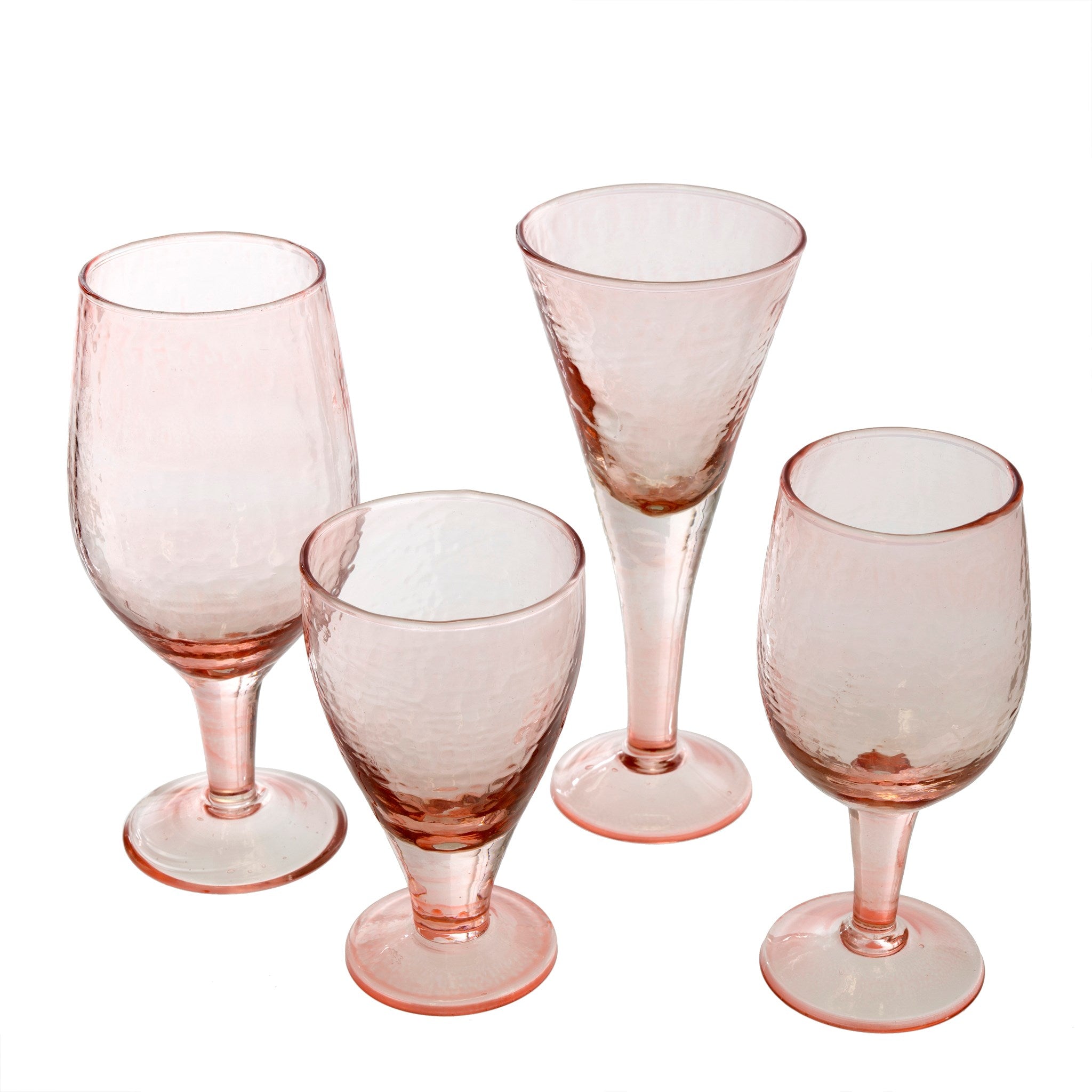 Pink Mouthblown Wine Glass (pair)